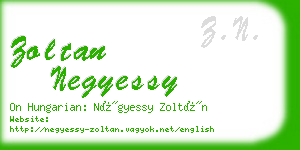 zoltan negyessy business card